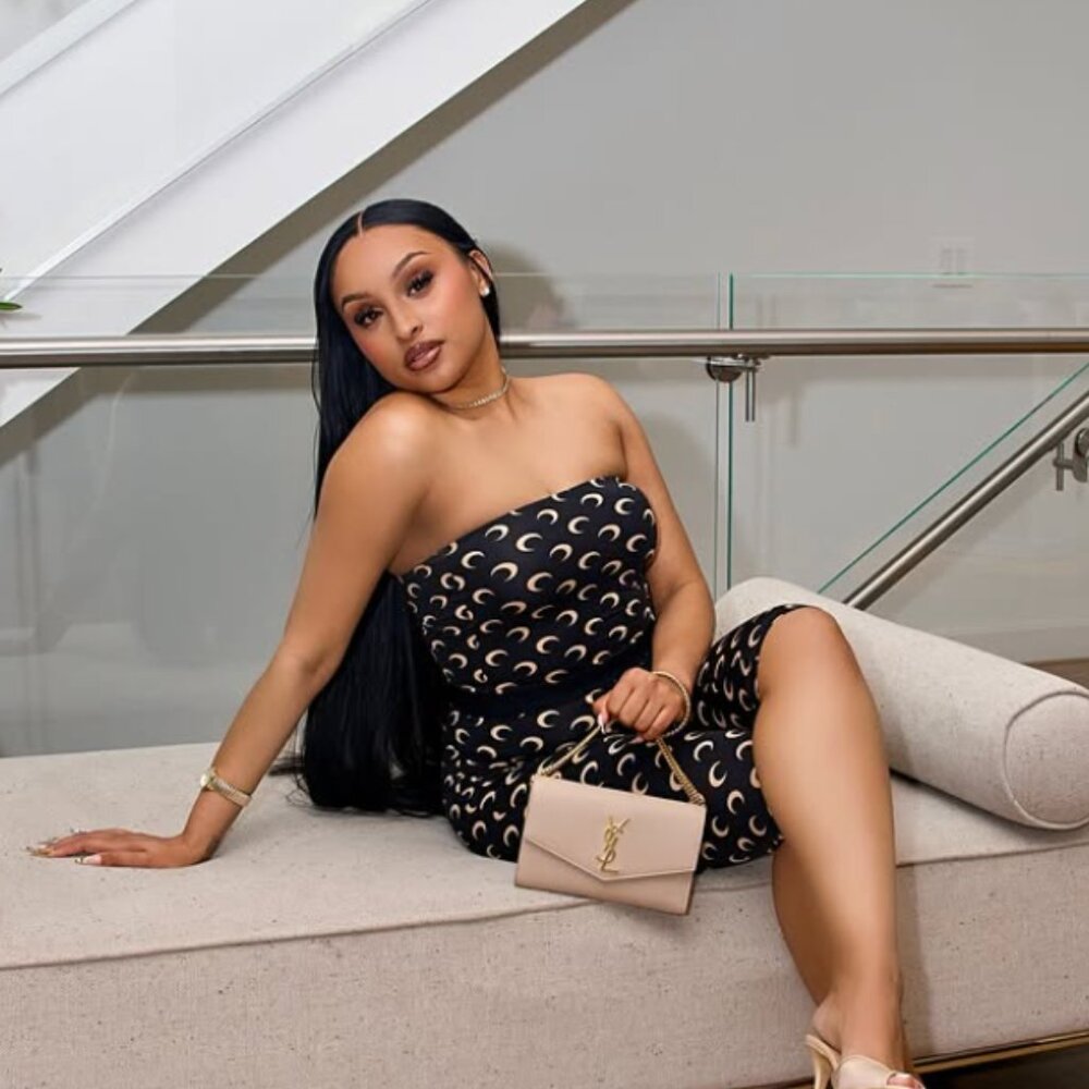 MARINE SERRE Black Moon Printed Jersey Second Skin Tube Top & Capri